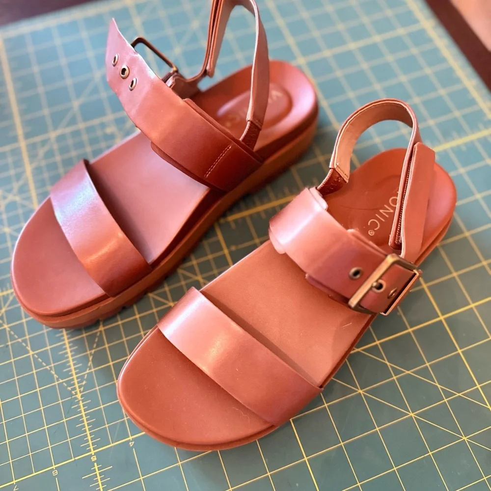 Vionic Tan Leather Sandals - Picture 2 of 5